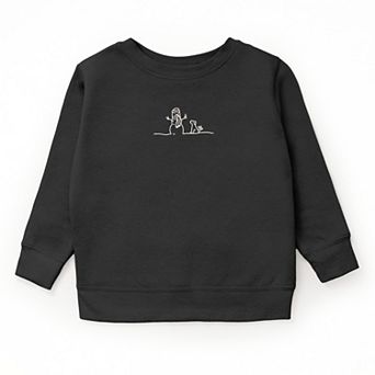 Embroidered Snowman Outline - Youth Graphic Sweatshirt