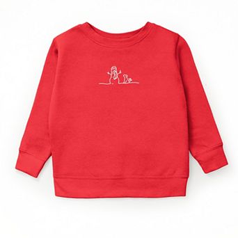 Embroidered Snowman Outline - Youth Graphic Sweatshirt