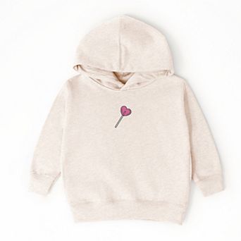 Embroidered Heart Lollipop - Toddler Hoodie