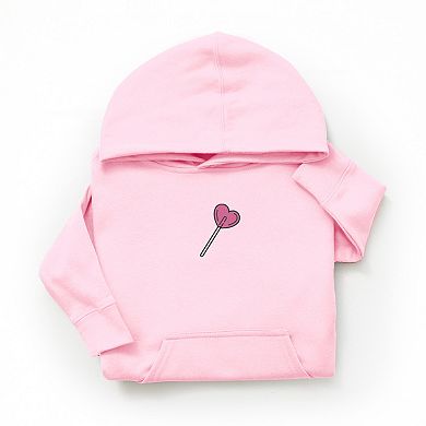 Embroidered Heart Lollipop - Youth Graphic Hoodie