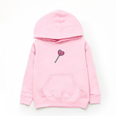 Embroidered Heart Lollipop - Youth Graphic Hoodie