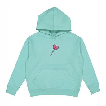 Embroidered Heart Lollipop - Youth Graphic Hoodie