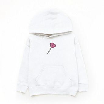 Embroidered Heart Lollipop - Youth Graphic Hoodie