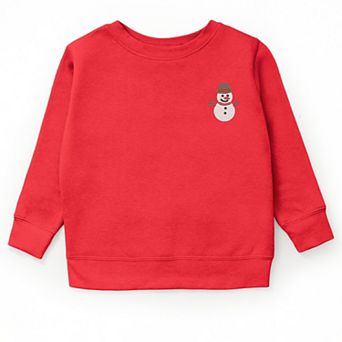 Embroidered White Snowman - Youth Graphic Sweatshirt