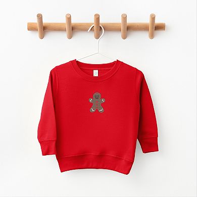 Embroidered Gingerbread Man - Toddler Graphic Sweatshirt