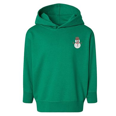Embroidered White Snowman - Toddler Hoodie