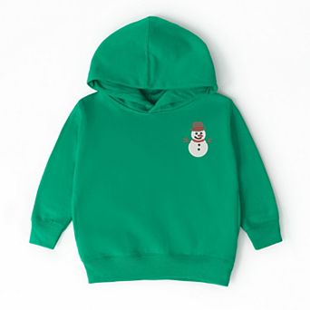 Embroidered White Snowman - Toddler Hoodie