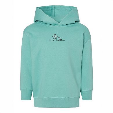 Embroidered Snowman Outline - Toddler Hoodie