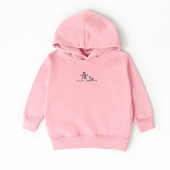 Embroidered Snowman Outline - Toddler Hoodie