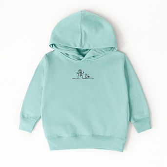 Embroidered Snowman Outline - Toddler Hoodie