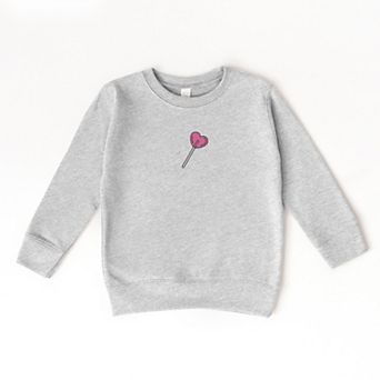 Embroidered Heart Lollipop - Toddler Graphic Sweatshirt