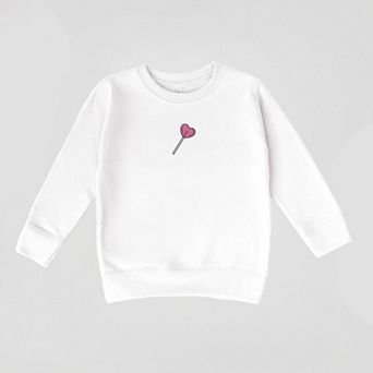 Embroidered Heart Lollipop - Toddler Graphic Sweatshirt