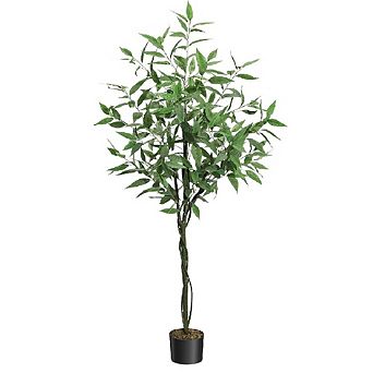Tall Artificial Eucalyptus Tree with Realistic Leaves, Faux Plant for Indoor and Outdoor Home Decor