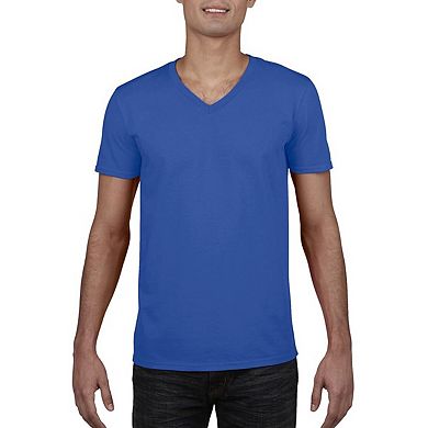 Gildan Mens Soft Style V-Neck Short Sleeve T-Shirt