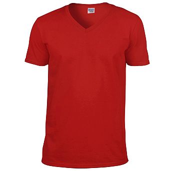Gildan Mens Soft Style V-Neck Short Sleeve T-Shirt