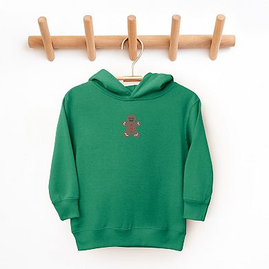 Embroidered Gingerbread Man - Toddler Hoodie