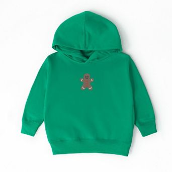 Embroidered Gingerbread Man - Toddler Hoodie
