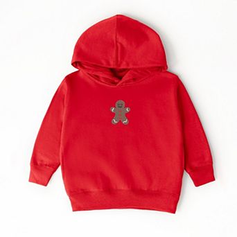 Embroidered Gingerbread Man - Toddler Hoodie