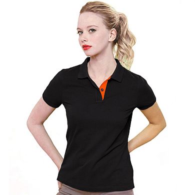 Asquith & Fox Womens/Ladies Short Sleeve Contrast Polo Shirt