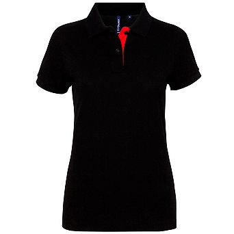Asquith & Fox Womens/Ladies Short Sleeve Contrast Polo Shirt