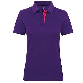 Asquith & Fox Womens/Ladies Short Sleeve Contrast Polo Shirt