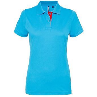 Asquith & Fox Womens/Ladies Short Sleeve Contrast Polo Shirt