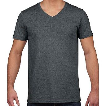 Gildan Unisex Adult Softstyle Heather V Neck T-Shirt