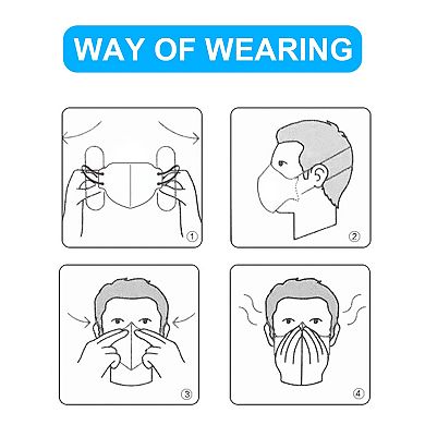 10PCS KN95 FFP2 Disposable Face Masks 95% Filtration Protective Breathable Non-Woven Masks