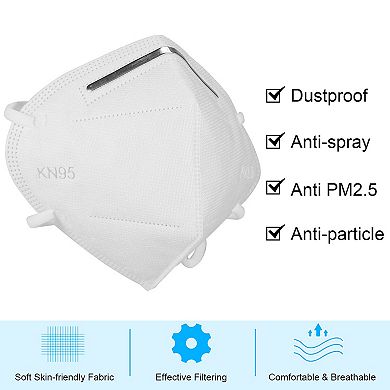 10PCS KN95 FFP2 Disposable Face Masks 95% Filtration Protective Breathable Non-Woven Masks