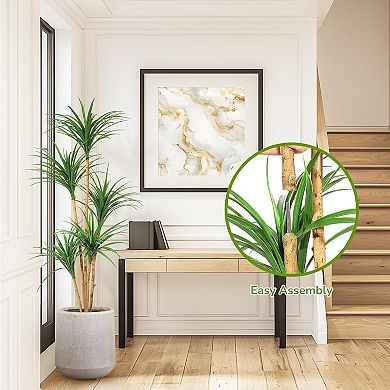 Adjustable Artificial Dracaena Tree, Lifelike Tall Faux Plant for Home, Office & Photo Backdrops