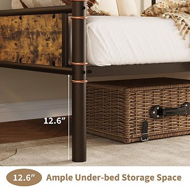 Twin Daybed, Metal Twin Bed Frame Heavy Duty Steel Slats Support,Sofa Bed Frame for Living Room
