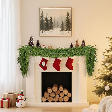 6 ft Realistic Christmas Garland Pine Garland for Mantle, Dense Artificial Greenery Garland