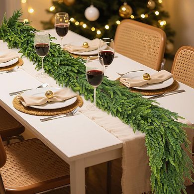 6 ft Realistic Christmas Garland Pine Garland for Mantle, Dense Artificial Greenery Garland