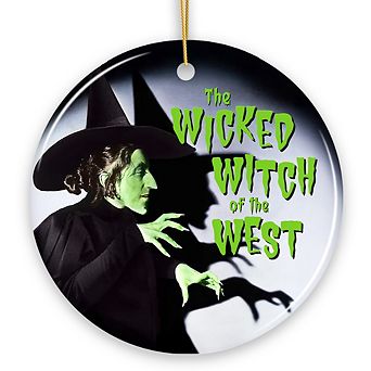 Vintage Wicked Witch of the West Graphic Ornament, Wizard of Oz Halloween Gift and Decor