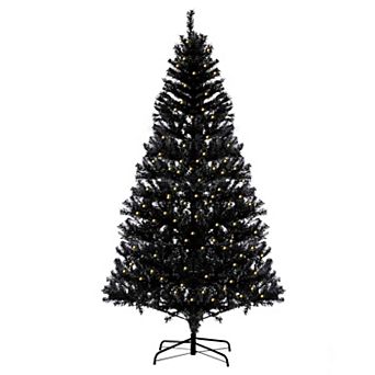 6.5 Ft Prelit Artificial Christmas Tree with 250 LED Lights & 818 Branches Tips, Black