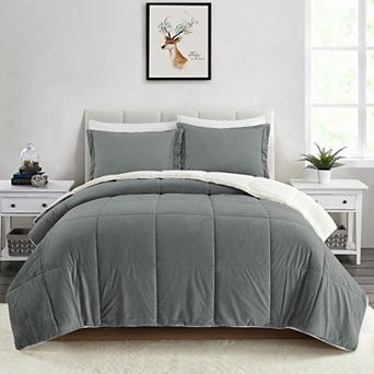 Peace Nest 3- Piece Ultra Soft Fluffy Sherpa Down Alternative Comforter Set