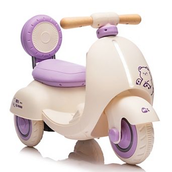 Whisen 12V Kids Three-Wheel Stable Design Electric Ride-On Motorcycle W/Parents Control