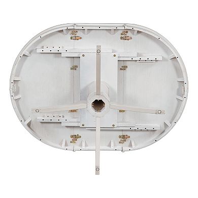 Whisen 5-Piece Retro Dining Table Set with Round Extendable Dining Table and 4 Upholstered Chairs