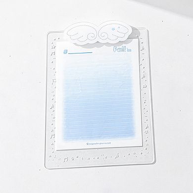 Angel Cloud-Themed Cardboard Clamp with Decorative Border and Stationery Paper