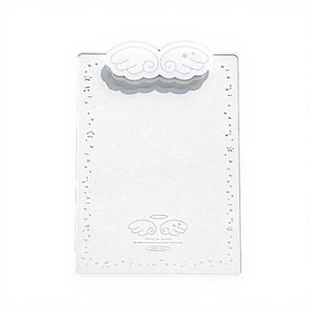 Angel Cloud-Themed Cardboard Clamp with Decorative Border and Stationery Paper