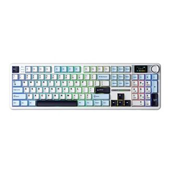AULA F108 Pro, 104-Key Wireless Hot Swappable Mechanical Gaming Keyboard, RGB, Knob, Digital Screen