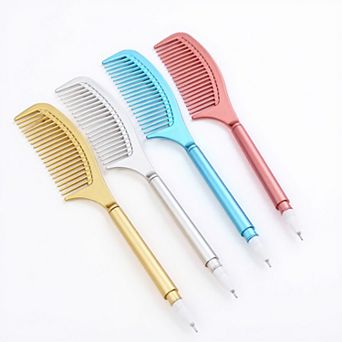 4 pc Portable Stationery Supply Set with Clear Zipper Case for School and Office Use