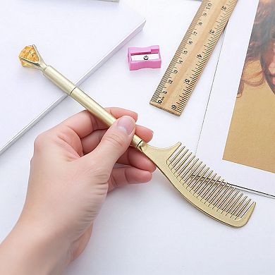 4-PC Portable Stationery Supply Set with Clear Zipper Case for School and Office Use