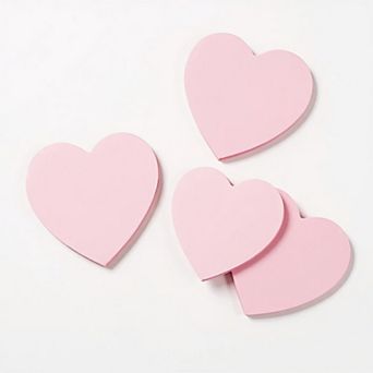 3 pc Heart Shaped Sticky Note Pad Set for Desk and Office Use