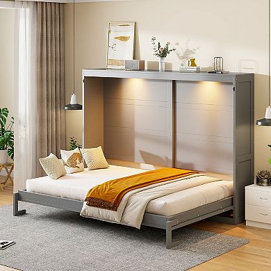 Whisen Murphy Bed Wall Bed Modern design with LED Lights