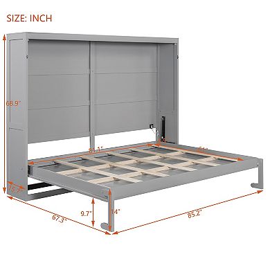 Whisen Murphy Bed Wall Bed Modern design with LED Lights