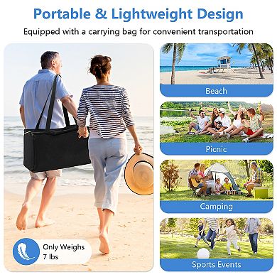 20x20FT Blue Beach Canopy Tent with UPF50+ Sun Protection