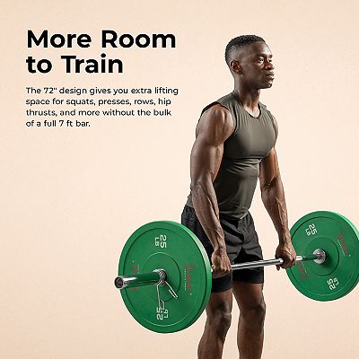 Sunny Health & Fitness 72” (6 ft) Olympic Barbell Bar