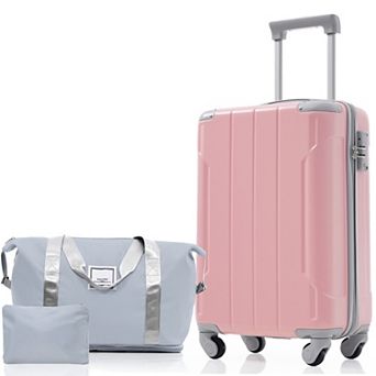 3 pc 20 Inch Carry On Luggage Set for Weekend and Business Travel