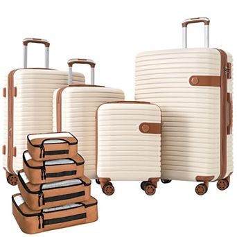 4 pc Luggage Set Suitcase Set with 4 Packing Cubes for Men Women